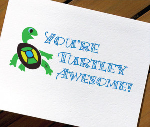 Cute Turtle Funny Valentine Card