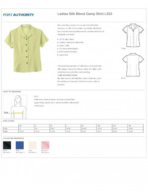 Port Authority® L533 Ladies Silk Blend Camp Shirt