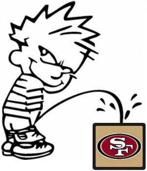 Calvin Peeing On 49ers Picture