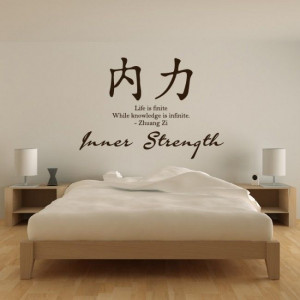 Inner Strength Chinese Proverb Wall Sticker Chinese Symbol Wall Art