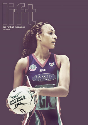... and England International netballer Geva Mentor on the front cover