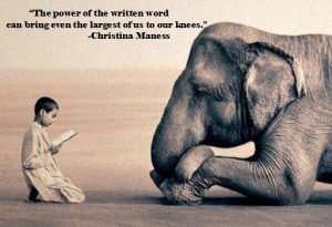 power of the written word...