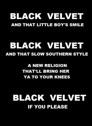 alannah myles Black Velvet - song lyrics, song quotes, songs, music ...