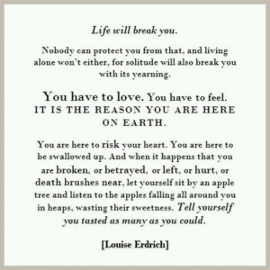 ... quotes to reflect on - from Louise Erdrich, 