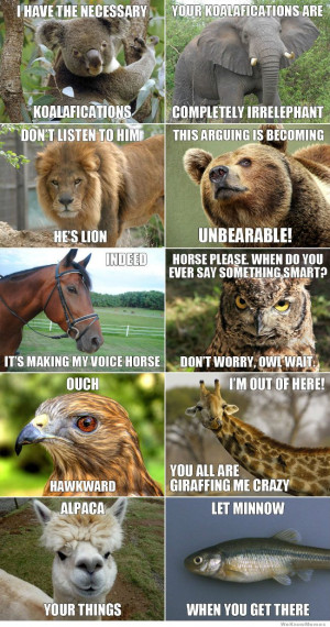 Just some animal pun memes