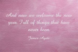 And now we welcome the new year . Full of things that have never been ...