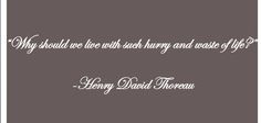This quote by Henry David Thoreau comes from Walden. It has to do with ...