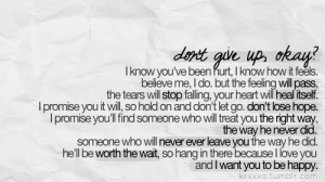 dont give up on me quotes ,