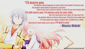 Angel Beats! quote (Hinata Hideki)