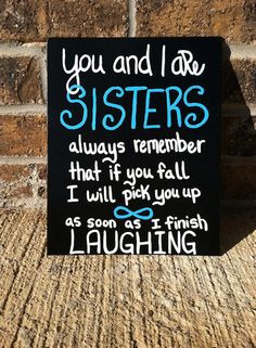 Black canvas with funny sisters quote / Customizable / Cousins / Pink ...