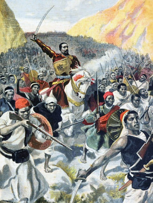 Baratieri's army suffered 50 percent casualties, far higher
