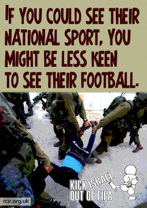 Kick Israel out of FIFA (graphic Stephanie Westbrook)