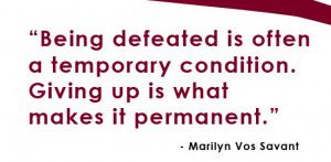 Feeling Defeated Isn’t the End…