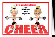 Congratulations on Making The Squad Cheerleading Paper Greeting Cards ...