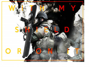 swat team poster featuring a sheepdog quote and a swat