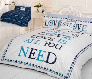 Details about All You Need Is Love Duvet Cover Beds Sets and Filled ...