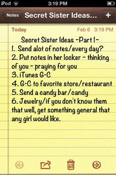 Secret sister ideas girls!!! This is part 1, more to come later!