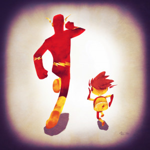Los superhéroes y sus hijos, geniales ilustraciones