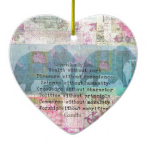 ... Seven Deadly Sins quote Double-Sided Heart Ceramic Christmas Ornament