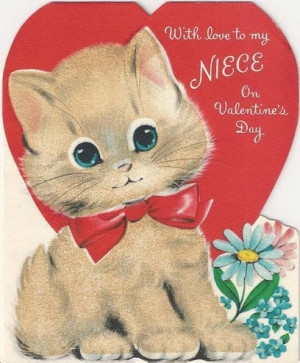 ... Valentine, Vintage Valentine'S, Kitty Cats Vintage, Niece Valentine