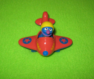 Sesame Street Grover's airplane Playskool Hasbro 80s 1980s toy