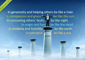 in generosity and helping others be like a river