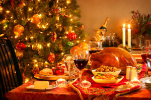 Christmas Table with Food