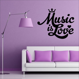 Music is Love Wall Quote wall art