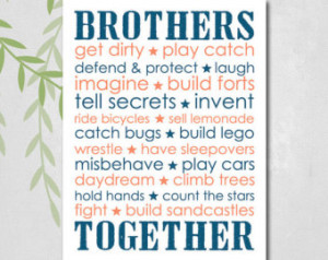 Twin Quotes Boy And Girl Twin brothers nursery decor,