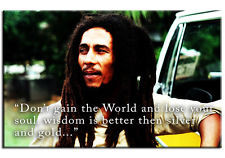 Bob Marley Wisdom Quote Reggae Premium Canvas Art Print