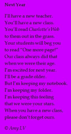 Teacher Poem...I absolutely LOVE this!!!! More