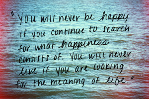 It's the journey, not the destination