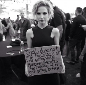 The Suicide Sign' Praises Hayley Williams during the #APMAS