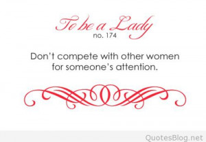 To be a lady quote