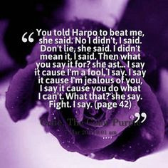 unlike Celie in the sense that Sophia is able to fight against Harpo ...