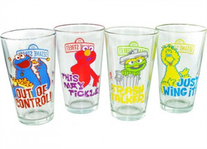 Sesame Street Characters Pint Glass Set