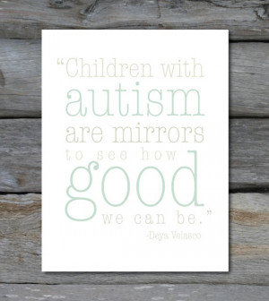 Autism Quote 8 x10 print