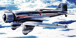 Frank M. Hawks piloting his Northrop Gamma Sky Chief during his record ...