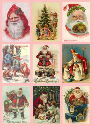 380Vintage Santa Claus Images