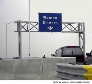 women drivers funny chauvinistic signs and funny street signs