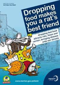 Dropping litter makes you a rat's best friend poster