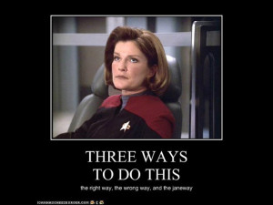 ... charming. I can see the family resemblance.” – Captain Janeway