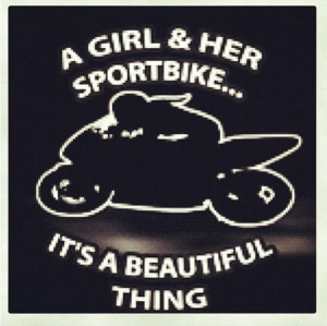 Girl sportbikes riders