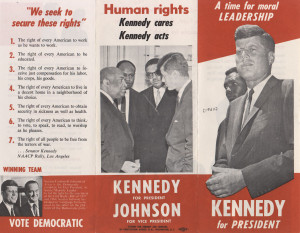 brochure paints Kennedy as being ready to act for Civil Rights; quotes ...