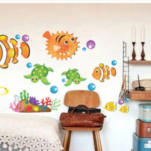 Dolphin Vinyl Wall Decals Children Kids Room Wall Stickers Bathroom ...