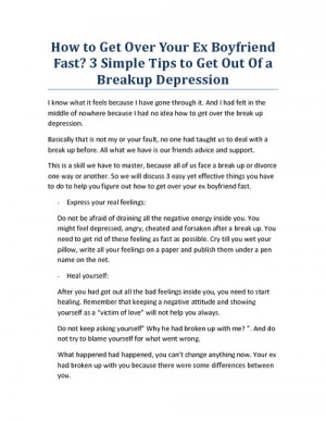How to Get Over Your Ex Boyfriend Fast? 3 Simple Tips to Get Out Of a ...