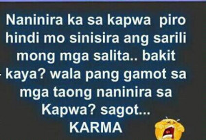 karma quotes tagalog quotesgram ng kapwa