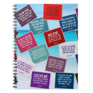 Volleyball Quotes Notebook in Colors