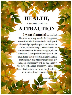 Health and the Law of Attraction