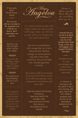 Maya Angelou Quote Collection Poster